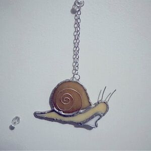 Handcrafted Stained Glass Snail Ornament